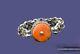 Antique russian Imperial Rare EXCLUSIVE SILVER Natural salmon coral ring