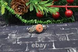 Antique russian Imperial Rare EXCLUSIVE SILVER Natural salmon coral ring