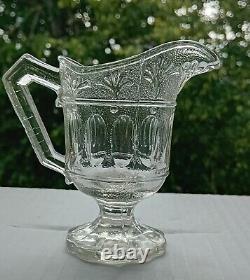 Antique russian imperial Kurzhenkov brothers glass creamer, 1890 year