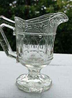 Antique russian imperial Kurzhenkov brothers glass creamer, 1890 year