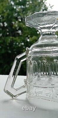 Antique russian imperial Kurzhenkov brothers glass creamer, 1890 year