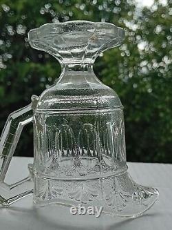 Antique russian imperial Kurzhenkov brothers glass creamer, 1890 year