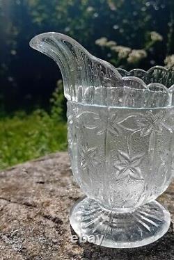 Antique russian imperial Maltsov glass creamer, 1890 year