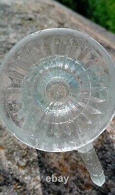 Antique russian imperial Maltsov glass creamer, 1890 year