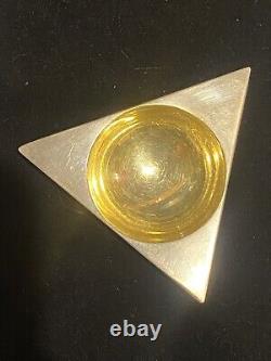 Authentic Antique Imperial Russian Silver Gilded Ash Tray Antip Kuzmichev 1895