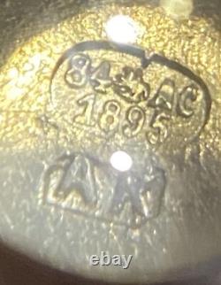 Authentic Antique Imperial Russian Silver Gilded Ash Tray Antip Kuzmichev 1895