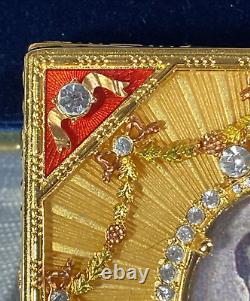 Authentic Imperial Faberge CORONATION SNUFF BOX In Faberge Box