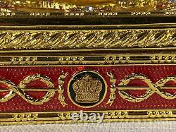 Authentic Imperial Faberge CORONATION SNUFF BOX In Faberge Box