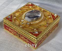 Authentic Imperial Faberge CORONATION SNUFF BOX In Faberge Box