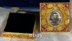 Authentic Imperial Faberge CORONATION SNUFF BOX In Faberge Box