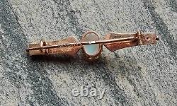 Beautiful Antique Imperial Russian 56 Gold Opal Brooch