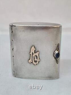 Beautiful Antique Imperial Russian 875 Sterling Silver & Gold Cigarette Case