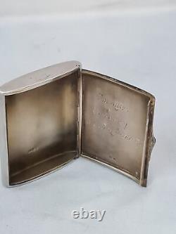 Beautiful Antique Imperial Russian 875 Sterling Silver & Gold Cigarette Case