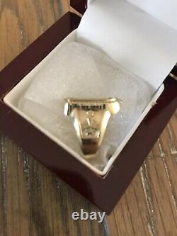 Beautiful Imperial Russian Solid 10k Gold Signet Ring With Antiquing