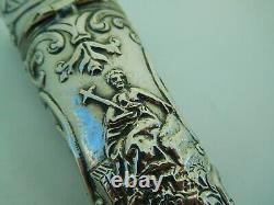 Beautiful Rare Large Russian Imperial Solid Silver Lancet / Etui Case