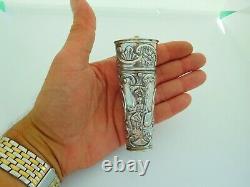 Beautiful Rare Large Russian Imperial Solid Silver Lancet / Etui Case