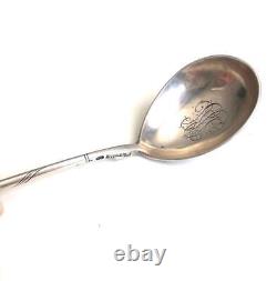 Big Russian Imperial antique silver spoon 84 Zolotnik 66gr Silver niello Russia