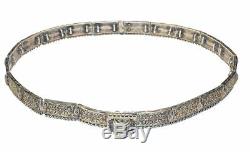 CIRCA LATE 1800s ANTIQUE RUSSIAN IMPERIAL NIELLO 84 SILVER ORNATE BELT