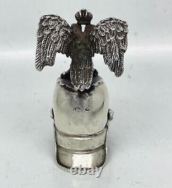 Carl Faberge Russian Imperial 88 Silver Enamel Shako Box