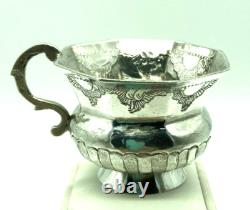 Catherine II Imperial Russian Antique 1795 Silver Charka Chased Cup Moscow Rare