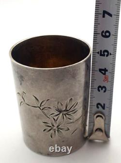 Cup silver 84 Antique, Imperial Russian Sterling Silver 84, cup