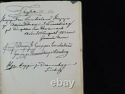 Danish Royal Family Signed Document Duchess Crown Princess Thyra Denmark Royalty