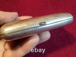 Early 1900, 156 grams ANTIQUE 84 SILVER CIGARETTE CASE IMPERIAL RUSSIA RUSSIAN