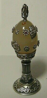 Egg Silver 84 Diamonds Nicholas II Imperial Russian 1901