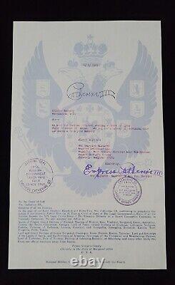 Empress Catherine III Russia Poland Signed Royal Document Russian Crown Royalty