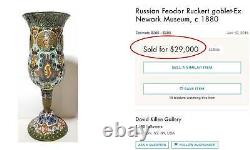 Extremely Rare Russian Imperial Enamel Goblet, Feodor Ruckert