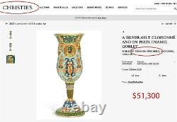 Extremely Rare Russian Imperial Enamel Goblet, Feodor Ruckert