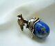 FABERGE Very rare RUSSIAN Imperial 84 Silver Egg Pendant with Lapis lazuli