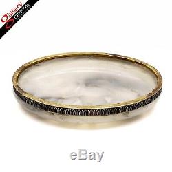 FABERGE Workmaster Imperial Russian 84 Silver 88 White Siberian Agate Hardstone