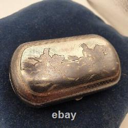 FINE ANTIQUE IMPERIAL RUSSIAN SILVER wallet 84 CHERNI Cossack 1879