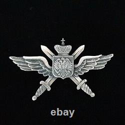 Faberge Antique Imperial Russian 84 Silver Military Jeton Metal Pin Badge WW1 RU