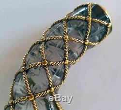 Faberge Extremely Rare Russian Imperial Cut Glass Mounted Cane