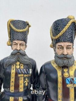 Faberge Rare Bronze Imperial Russian Cossack Guard Antique Gold Gilt Enamel 1912