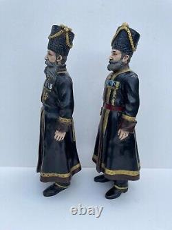 Faberge Rare Bronze Imperial Russian Cossack Guard Antique Gold Gilt Enamel 1912
