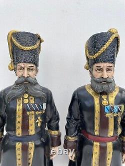 Faberge Rare Bronze Imperial Russian Cossack Guard Antique Gold Gilt Enamel 1912