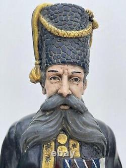 Faberge Rare Bronze Imperial Russian Cossack Guard Antique Gold Gilt Enamel 1912