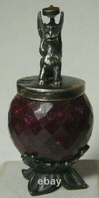 Faberge Winged Lion 84 Silver Imperial Russian Opal-Flashlight