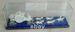 Filigri 925 Solid Silver Imperial Carriage Horses Coach Statue Sterling Russian