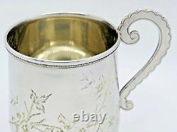 Fine Quality Antique Late 19th Century Russian Solid Silver Mug Cup Marked
