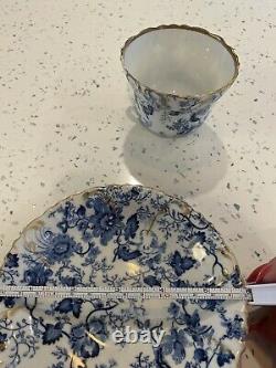 Gardner Antique Russian Imperial Porcelain White Blue Floral Tea Cup Saucer