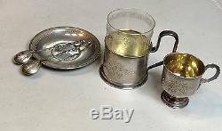 Genuine Russian Imperial 84 Silver 6pc Set ANDREYEV/ AKIMOV Original Box