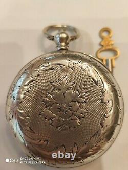 Georges Favre-Jacot (Zenith) Antique Imperial Russian Silver Poket Watch 51 mm