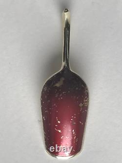 Gilt Enamel Shovel Spoon Russian Imperial Silver 84 Antiques Russia Famous Maker
