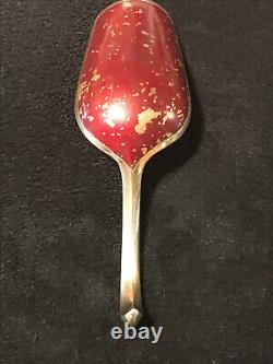 Gilt Enamel Shovel Spoon Russian Imperial Silver 84 Antiques Russia Famous Maker