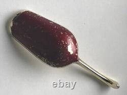 Gilt Enamel Shovel Spoon Russian Imperial Silver 84 Antiques Russia Famous Maker
