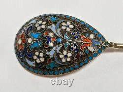 Great Spoon Cloisonne Enamel Silver 84 Gustav Klingert Russian Imperial Antiques